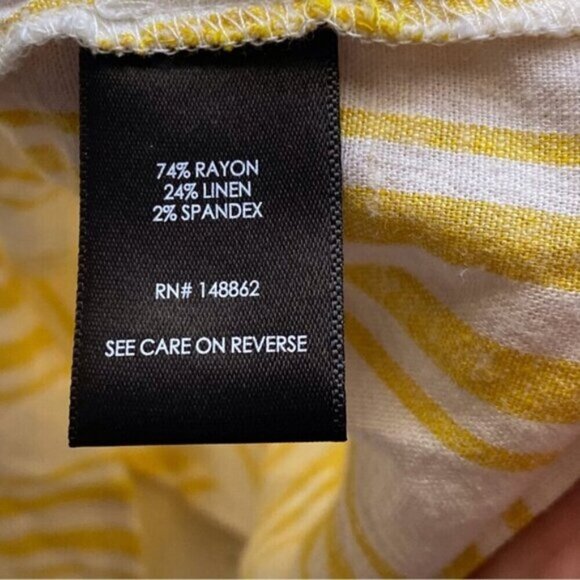 Torrid 2022 Cross Back Top Woman 4 Linen Blend Stripped Coastal Preppy Boxy NEW - Picture 11 of 16